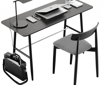 Modern Computer Desk And Chair-ID:640165091