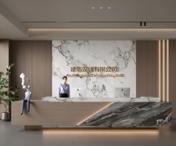 Modern Office Reception Desk-ID:982343919