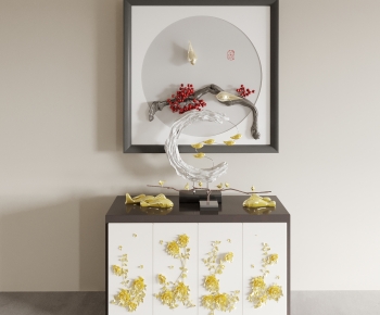 New Chinese Style Entrance Cabinet-ID:437935112