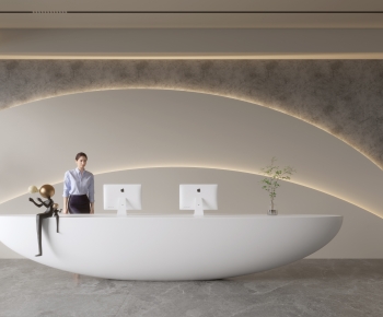 Modern Office Reception Desk-ID:613436943