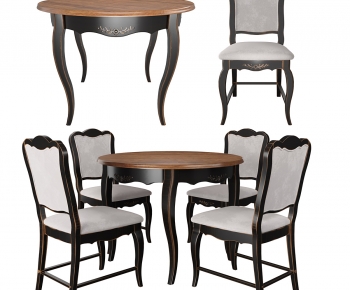 French Style Dining Table And Chairs-ID:706202031