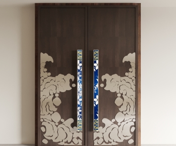 New Chinese Style Double Door-ID:617640064