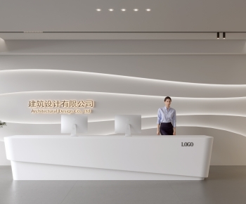 Modern Office Reception Desk-ID:417189638