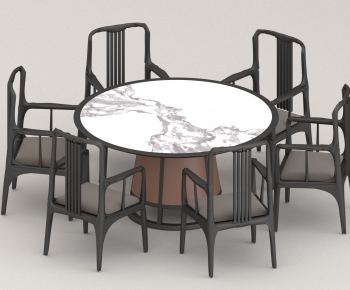 New Chinese Style Dining Table And Chairs-ID:632100116