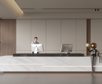 Modern Office Reception Desk-ID:664994968