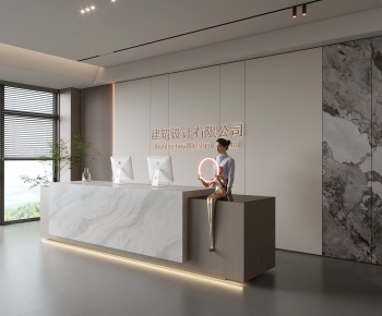 Modern Office Reception Desk-ID:968039998