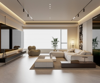 Modern A Living Room-ID:672538041