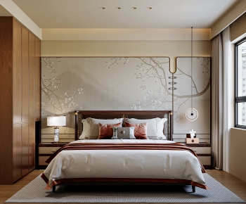 New Chinese Style Bedroom-ID:558523896