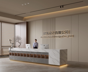 Modern Office Reception Desk-ID:481805096