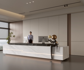 Modern Office Reception Desk-ID:155772926