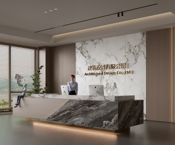 Modern Office Reception Desk-ID:187657122