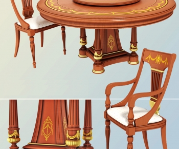 French Style Dining Table And Chairs-ID:992300035