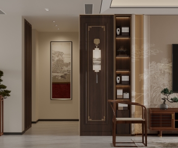 New Chinese Style A Living Room-ID:705060967