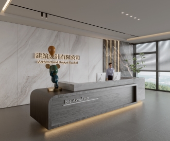 Modern Office Reception Desk-ID:320507055