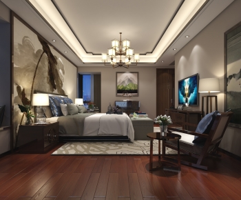 New Chinese Style Bedroom-ID:236696001