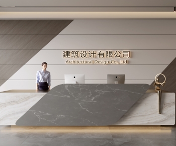 Modern Office Reception Desk-ID:160022021