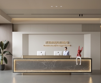 Modern Office Reception Desk-ID:744385965