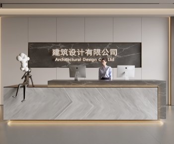 Modern Office Reception Desk-ID:412982943