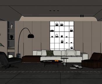 Modern A Living Room-ID:566983948