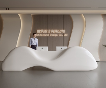 Modern Office Reception Desk-ID:176886084