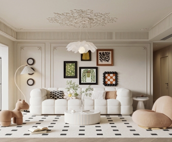 French Style A Living Room-ID:676306964