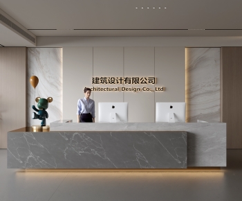 Modern Office Reception Desk-ID:615546945