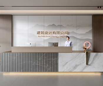 Modern Office Reception Desk-ID:389993916