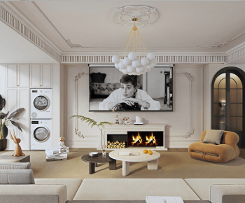 French Style A Living Room-ID:758430007