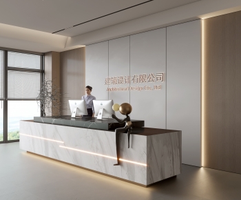 Modern Office Reception Desk-ID:305908922