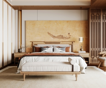 New Chinese Style Bedroom-ID:721688991