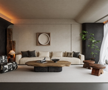 Wabi-sabi Style A Living Room-ID:188565028