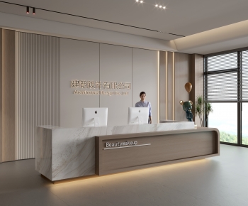 Modern Office Reception Desk-ID:612525946