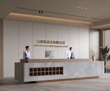 Modern Office Reception Desk-ID:800429114