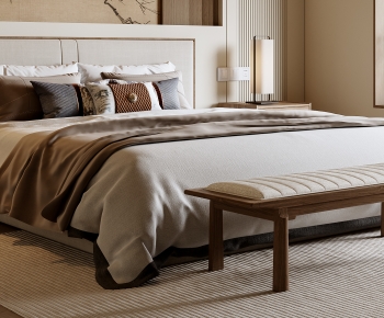 New Chinese Style Double Bed-ID:541466952