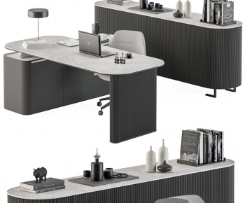 Modern Office Desk And Chair-ID:755199918