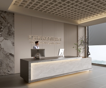 Modern Office Reception Desk-ID:629475123
