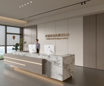 Modern Office Reception Desk-ID:884335044