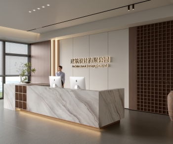 Modern Office Reception Desk-ID:565068017