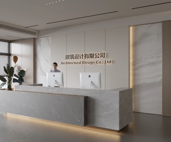 Modern Office Reception Desk-ID:389547119