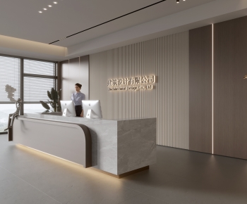 Modern Office Reception Desk-ID:757792001