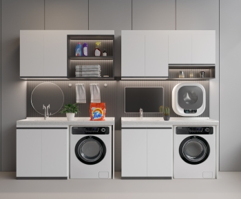 Modern Laundry Cabinet-ID:437210087