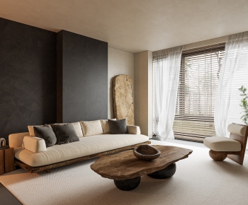 Wabi-sabi Style A Living Room-ID:746560105