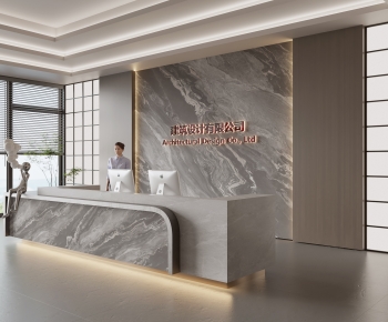 Modern Office Reception Desk-ID:834736115