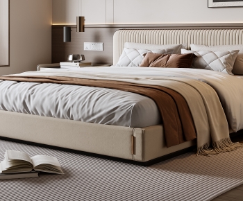 Modern Double Bed-ID:714363109
