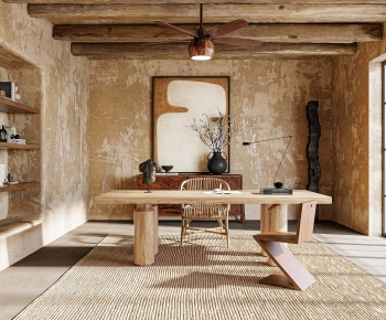 Wabi-sabi Style Study Space-ID:323424107