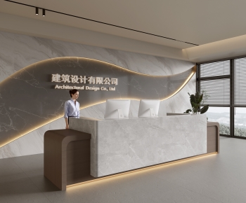 Modern Office Reception Desk-ID:281130081