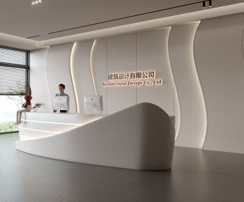 Modern Office Reception Desk-ID:921462063