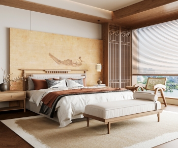 New Chinese Style Bedroom-ID:932744987