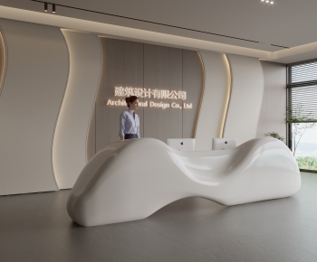Modern Office Reception Desk-ID:938848027