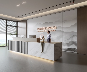 Modern Office Reception Desk-ID:324371104